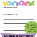 Scrambled Sentences Worksheet For Spring 2nd Grade Worksheets