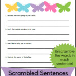 Scrambled Sentences Worksheet For Spring Mamas Learning Corner