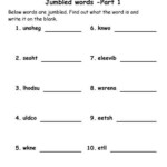 Scrambled Sentences Worksheets 3rd Grade Unscramble Jumbled Words