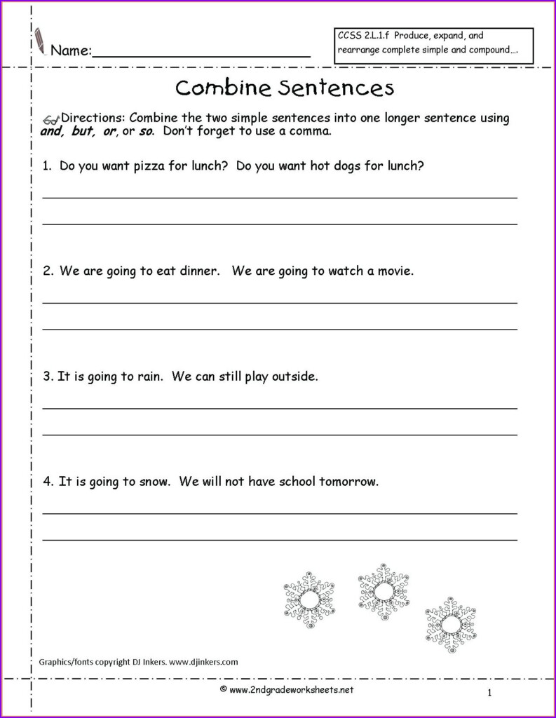 Second Grade Topic Sentence Worksheet 2nd Grade Worksheet Resume Examples