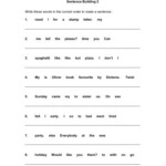 Sentence Building 2 English Banana Sentences Sequence Writing