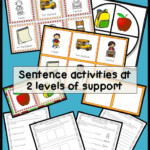 Sentence Building Picture Activities Worksheets School Speech