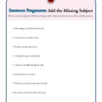 Sentence Fragment Worksheets 9th Grade Worksheets Master