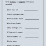 Sentence Or Fragment Interactive Worksheet