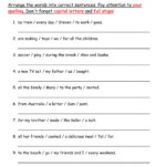 Sentence Word Order Practice Worksheet In 2021 Word Order Sentence