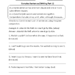 Sentences Worksheets Complex Sentences Worksheets Complex Sentences