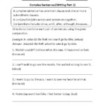 Sentences Worksheets Complex Sentences Worksheets Complex Sentences