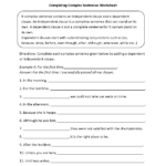 Sentences Worksheets Complex Sentences Worksheets Complex Sentences