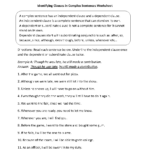 Sentences Worksheets Complex Sentences Worksheets Complex Sentences