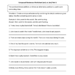 Sentences Worksheets Compound Sentences Worksheets