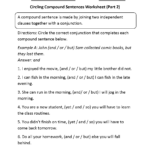 Sentences Worksheets Compound Sentences Worksheets Compound