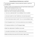 Sentences Worksheets Compound Sentences Worksheets Simple And
