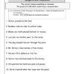 Sentences Worksheets From The Teacher s Guide Subject And Predicate