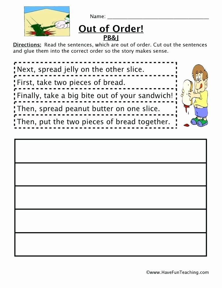 Sequencing Worksheets For 3rd Grade Top Types Of Sentences Worksheets 