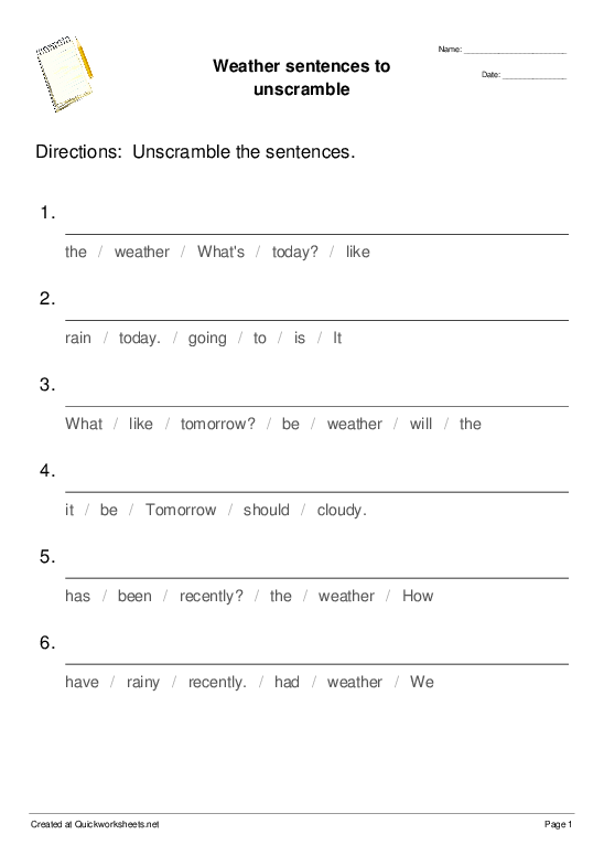 Shared Sentence Scramble Worksheet Worksheets