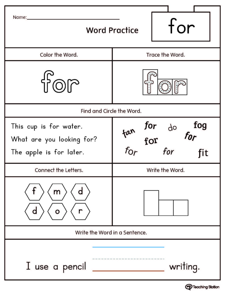 Sight Word Tracing Sentences Worksheet Pdf Name Tracing Generator Free