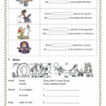 Simple Past Negatives Worksheet