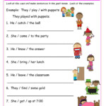Simple Past Sentence Making Worksheet