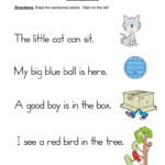 Simple Sentences Worksheet 1