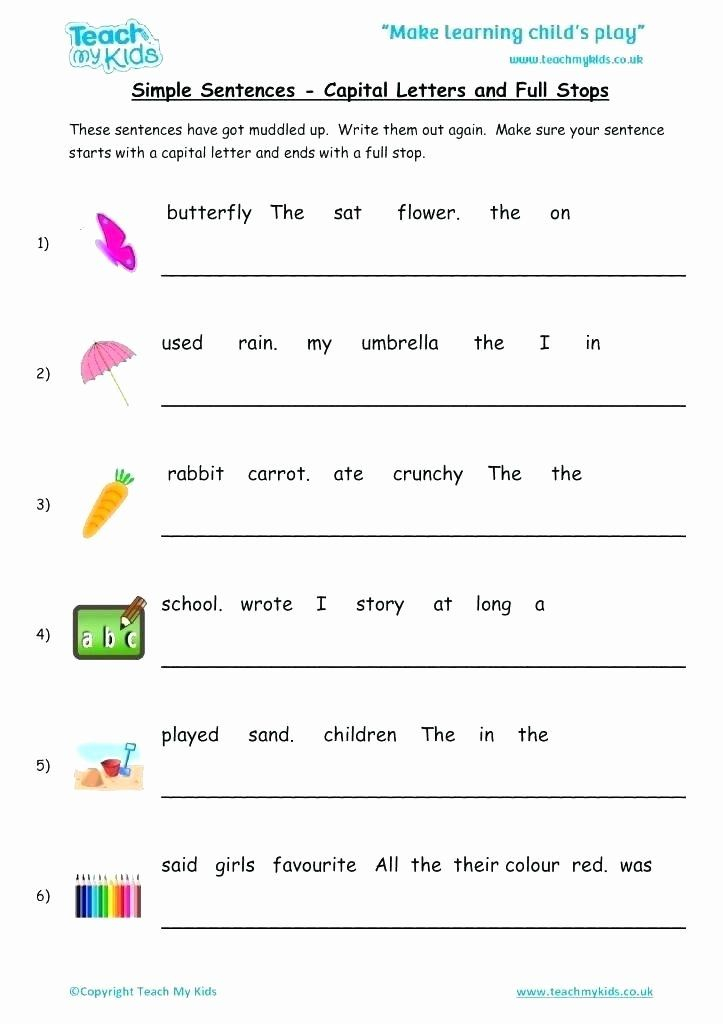 Simple Sentences Worksheet 3rd Grade Kids Sentences Worksheets For Kids 
