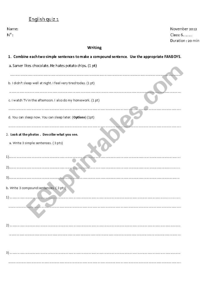 Simple Vs Compound Sentences ESL Worksheet By Remymatta