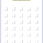 Single Digit Addition Worksheet Generator Grade 1 Free Printable