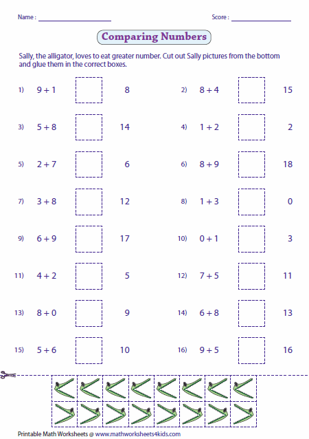 Single Digit Addition Worksheets