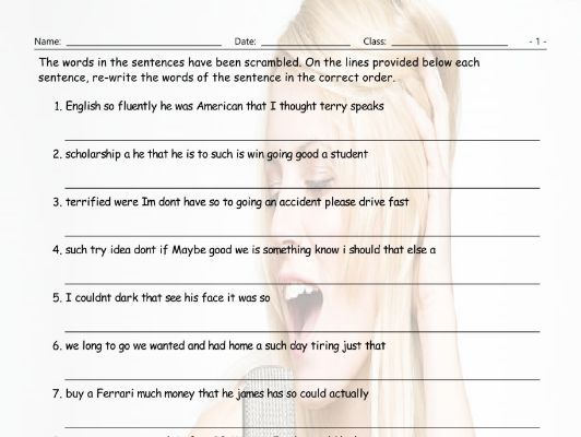 So Versus Such Scrambled Sentences Worksheet Teaching Resources