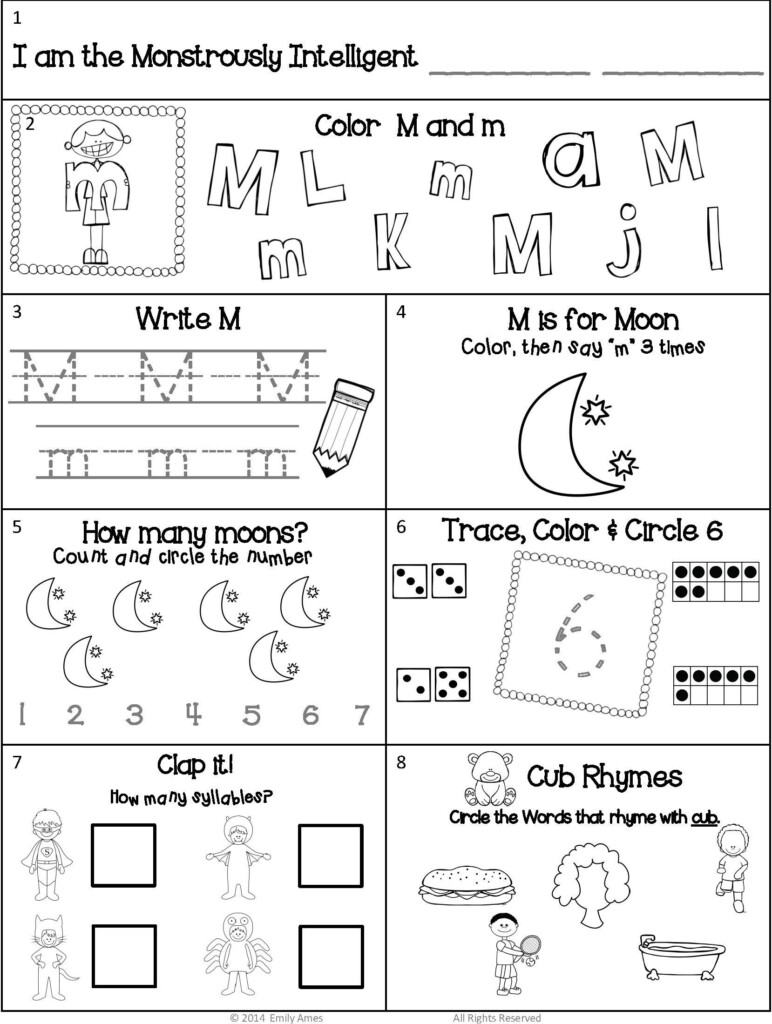 Spanish Kindergarten Worksheets 1st Grade Simple Sentences For 