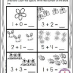 Spring Themed Simple Addition Worksheets counting On Solving Word