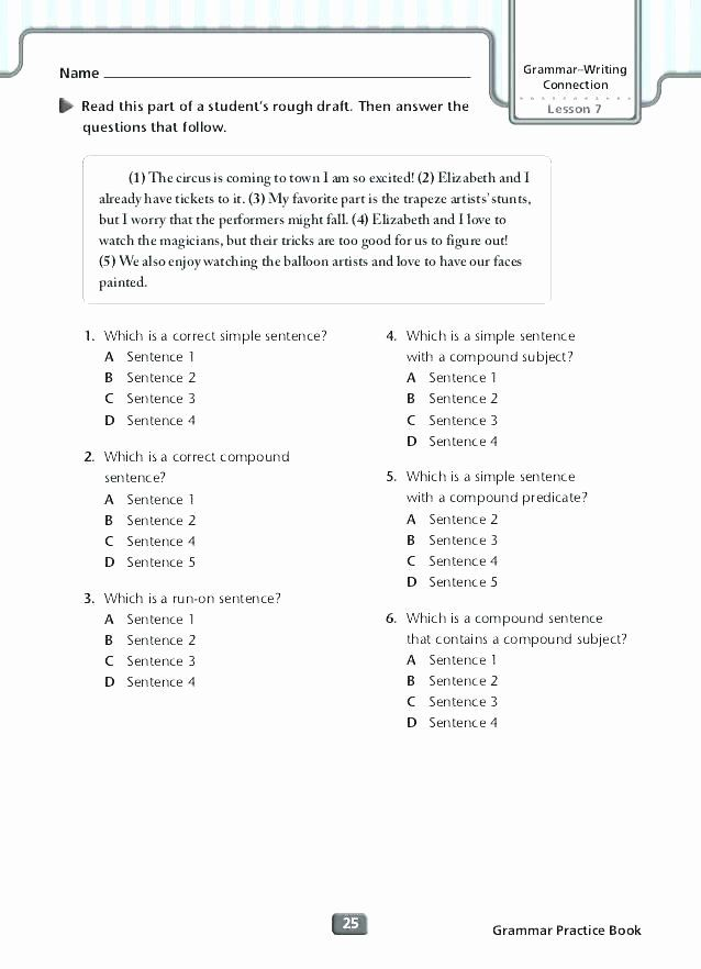Subject Predicate Worksheet 6th Grade Verb Worksheets Worksheet Verbs 