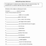 Subject Predicate Worksheet Pdf Fresh Plete Subjects Worksheets