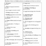 Subjects And Predicates Worksheet New Subjects Predicates And Objects