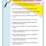 Subordinate Clause Worksheet Year 6 Instantworksheet