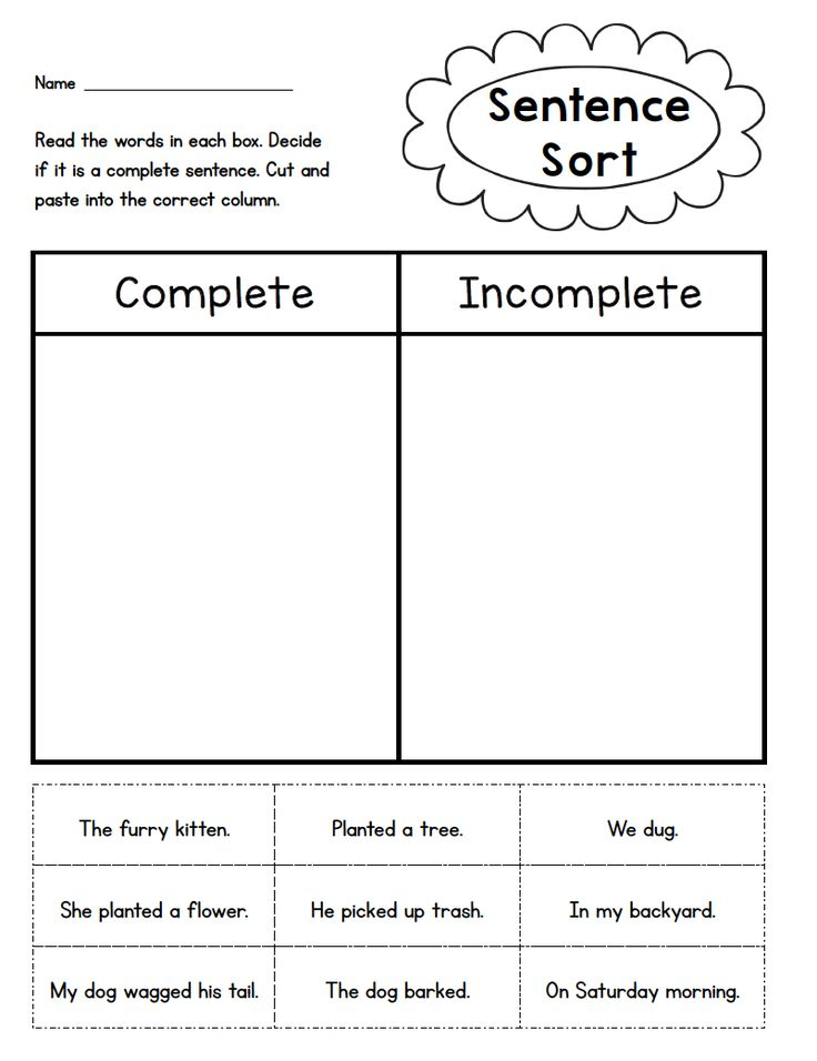 Super Sentences with Two Freebies Teaching Complete Sentences 