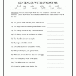 Synonyms Worksheet Printable Worksheet