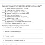 Telling And Asking Sentence Worksheet