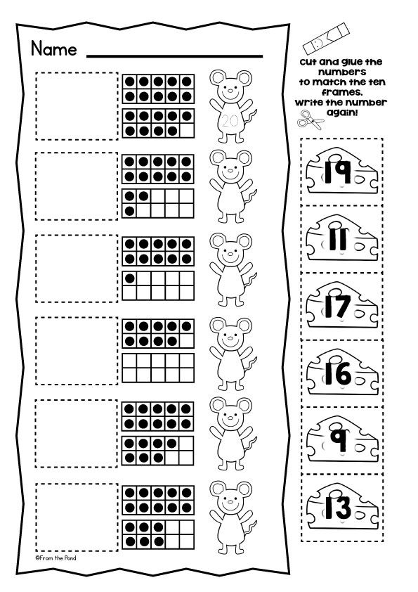 Ten Frames Fun No Prep Worksheet Activities Kindergarten Math 