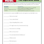 The Imperative Mood Verb Worksheet