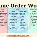 Time Order Words English Study Here