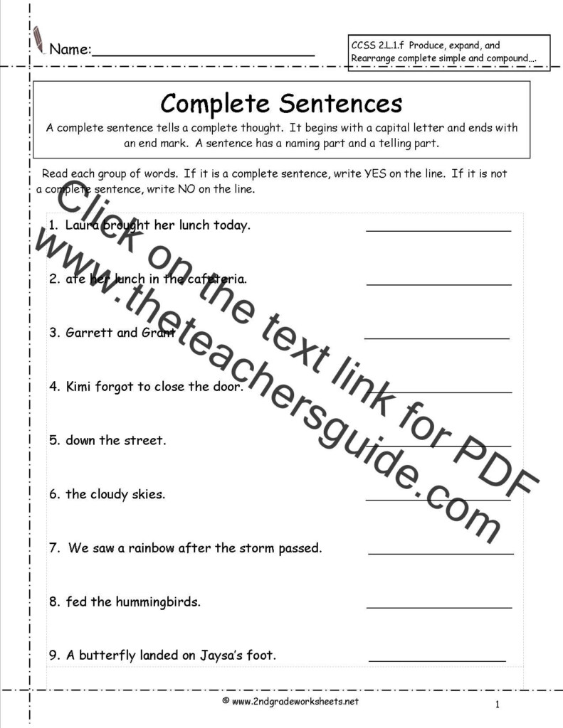 Topic Sentence Worksheets 2nd Grade In 2020 Topic Sentences Math 