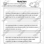 Topic Sentence Worksheets 3rd Grade