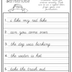 Tracing Cursive Sentences Worksheets Cursive Handwriting Worksheets