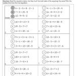 True Or False Addition And Subtraction Worksheet Have Fun Teaching