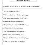 Types Of Sentences Worksheet 2nd Grade Thekidsworksheet