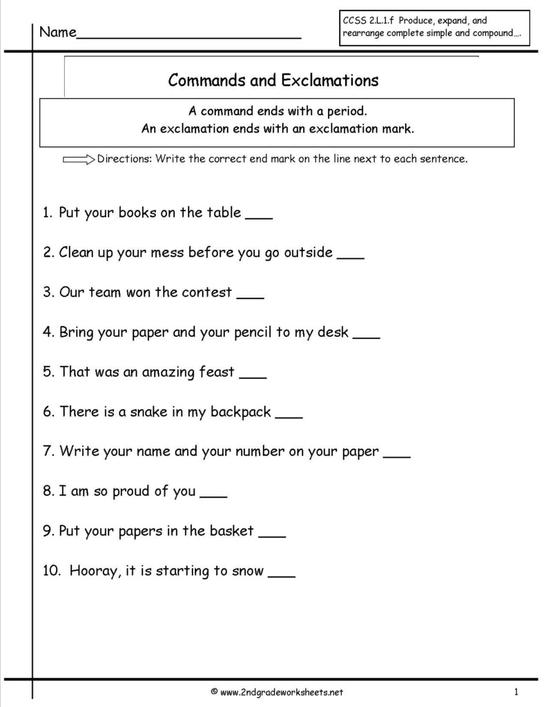 Types Of Sentences Worksheet Sentence Worksheet Types Of Sentences
