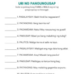 Uri Ng Pangungusap Worksheets The Filipino Homeschooler