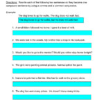 Using Coordinating Conjunctions In Compound Sentences Worksheet