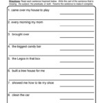 What Is Missing Complete Incomplete Sentences Worksheet Writing