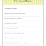 Write A Compund Sentence Sentence Structure Worksheets